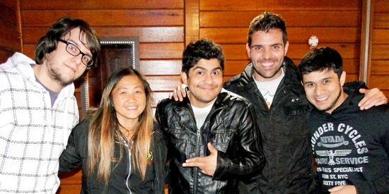 Astros do stand up no pier 888 da Edna Satiko: Daniel Pinheiro, Luis França, Gus Fernandes e Felipe Ramachi